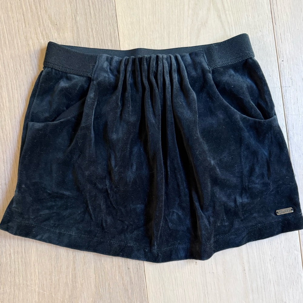 Juicy Couture Black Knit Skirt with Branded Waist Tag